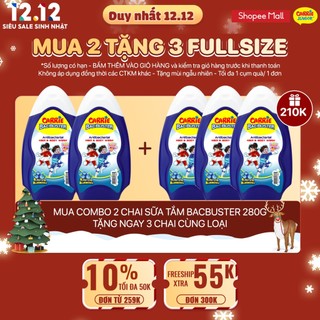 Combo 2 sữa tắm gội sạch khuẩn cho bé carrie junior hương blueberry 280g x 2