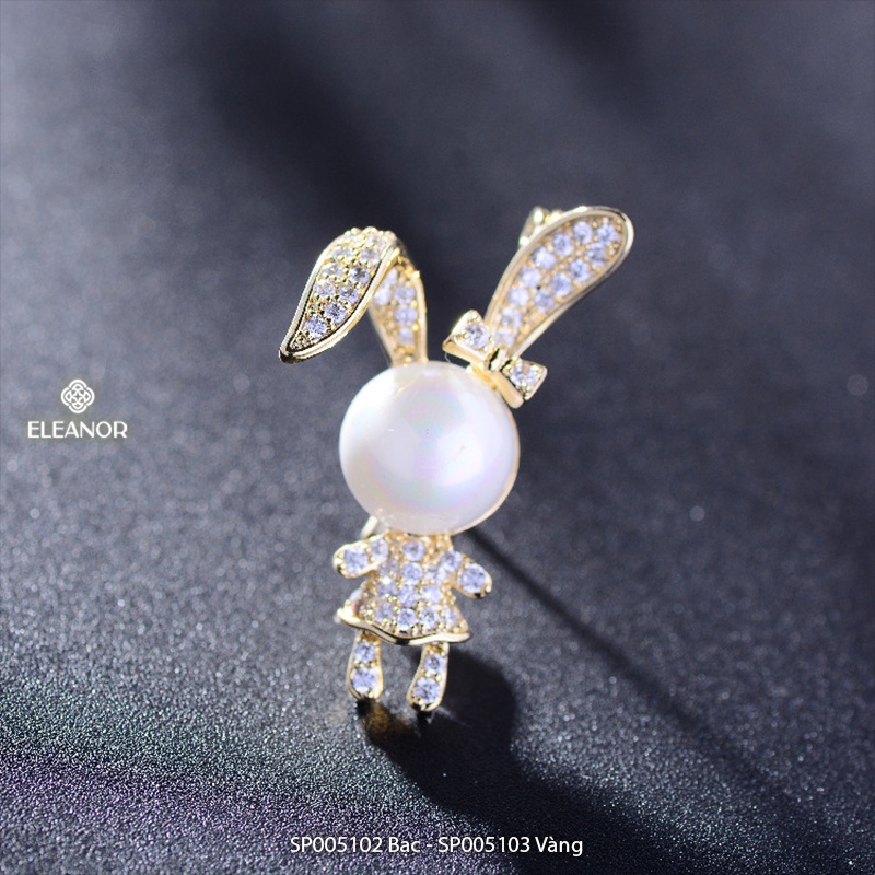 Ghim cài áo nữ Eleanor Accessories hình thỏ đính đá phụ kiện thời trang 5102