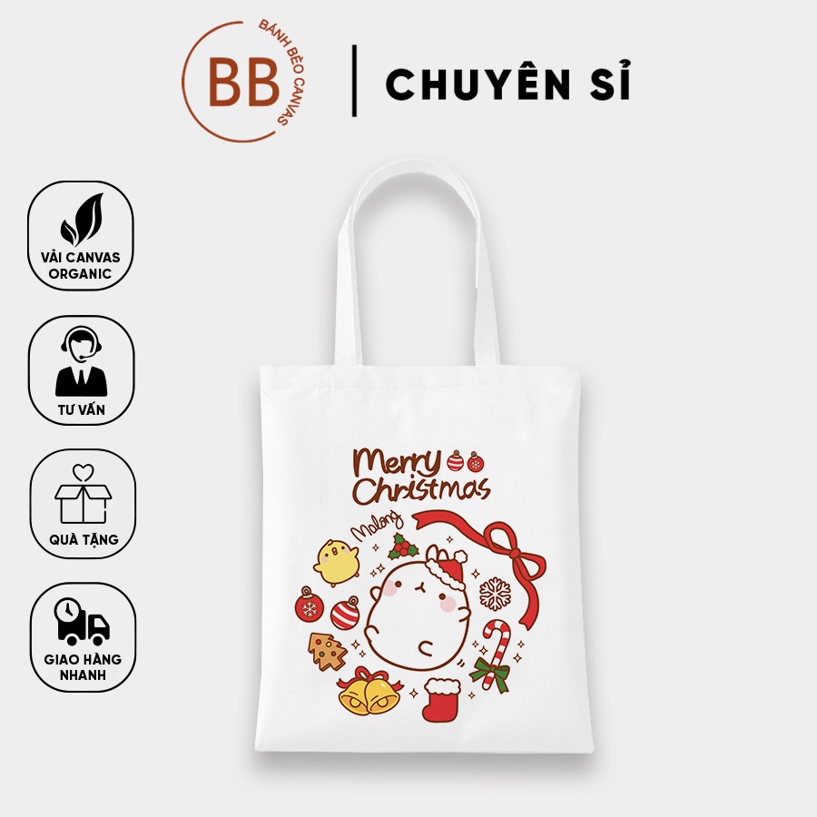 TÚI TOTE VẢI BỐ ĐEO VAI CANVAS NOEL