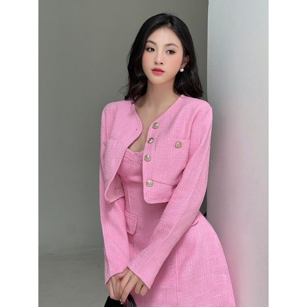 Bộ đầm Vera hồng