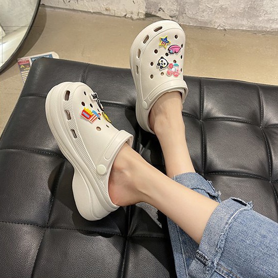 Dép Cross đế cao 7cm hack dáng tặng kèm 10 sticker ngẫu nhiên không trùng