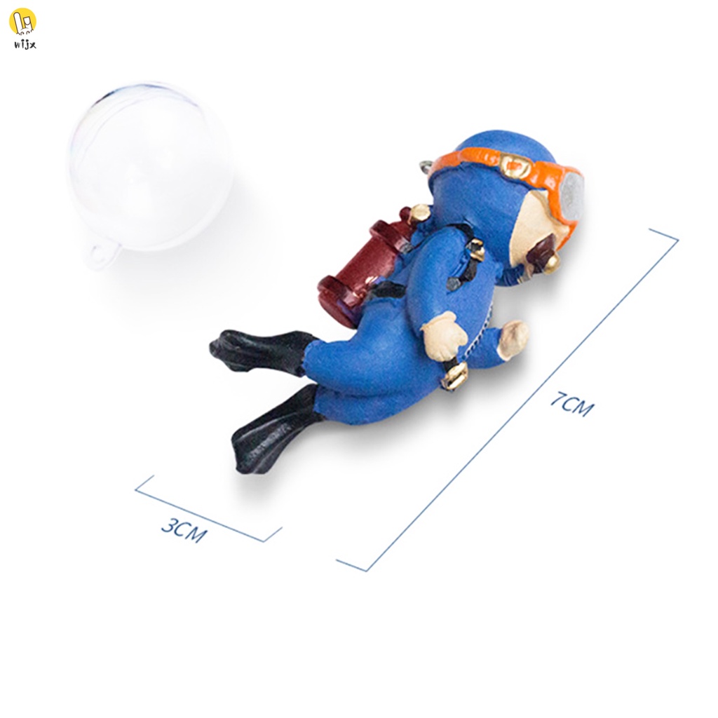 Đồ trang trí Thợ Lặn Thu Nhỏ Với Bóng Trong Suốt Và Sơn Màu Bằng Nhựa Resin Để Bàn Trang Trí Bể Cá