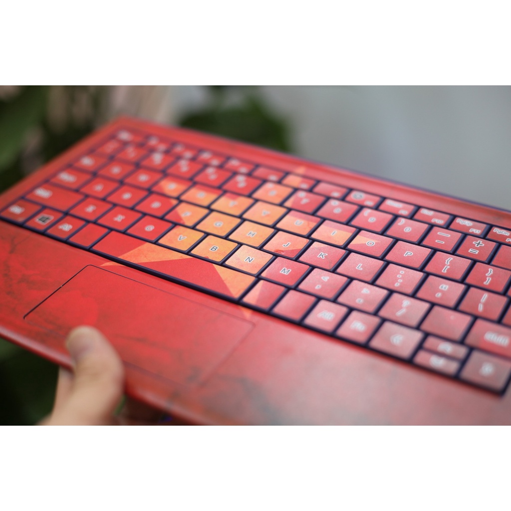 Skin decal dán bọc bàn phím Surface Pro / Go / Book / Laptop mẫu cờ đỏ sao vàng