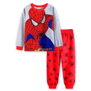 Bộ đồ ngủ dài tay cho bé trai hình phim hoạt hình spider man