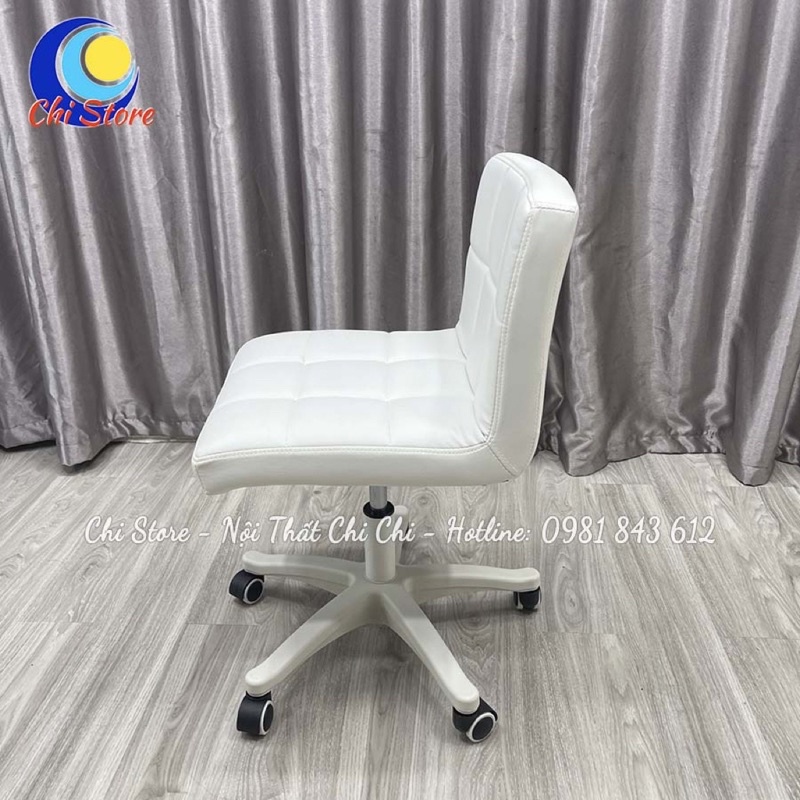 Ghế Trang Điểm Makeup Chuyên Nghiệp Kiểu Dáng Châu Âu Có Tựa Lưng Êm Ái Bằng Da, Ghế Xoay Học Sinh Sinh Viên Giá Rẻ