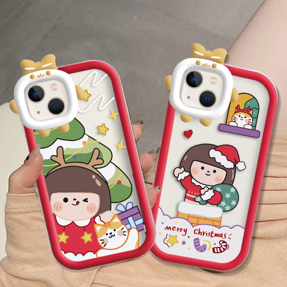 Ốp lưng iphone viền gấu Merry Christmas 6/6plus/6s/6splus/7/7plus/8/8plus/x/xr/xs/11/12/13/14/pro/max/plus/promax - ORIO