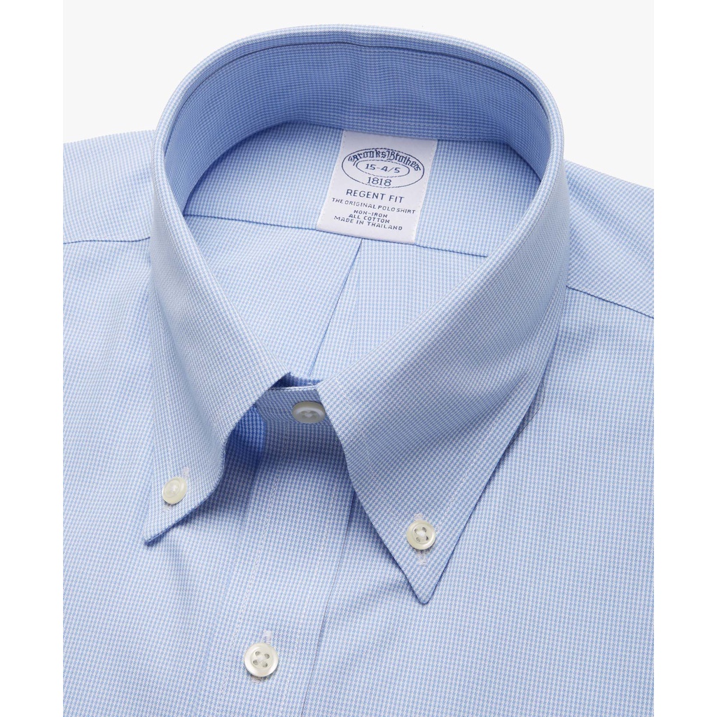 Brooks Brothers, Regent Regular-fit Non-iron Dress Shirt, Pinpoint, Button-Down Collar