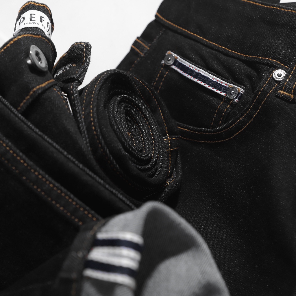 QUẦN BÒ - QUẦN JEAN - DEFOXX - INDIGO BLACK  - FORM SLIM FIT - CODE: 221250