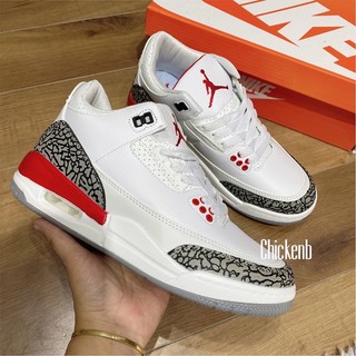 Giầy Jordan 3 trắng đỏ chất đẹp Fullbox