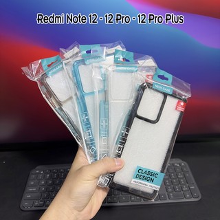 Ốp lưng cho Redmi Note 12 - 12 Pro - 12 Pro + - Note 12 Turbo - Note 12S, trong viền màu, nút kim loại