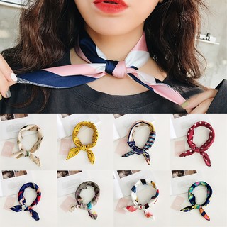 Khăn satin vuông 50 * 50cm cài tóc thời trang