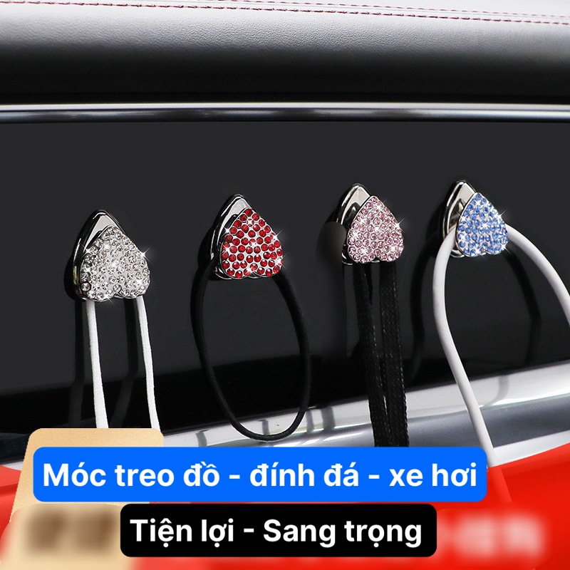 Móc Treo Đồ Mini Đính Kim Cương Sáng Tạo Dùng Để Trang Trí Nội Thất Xe Hơi-552