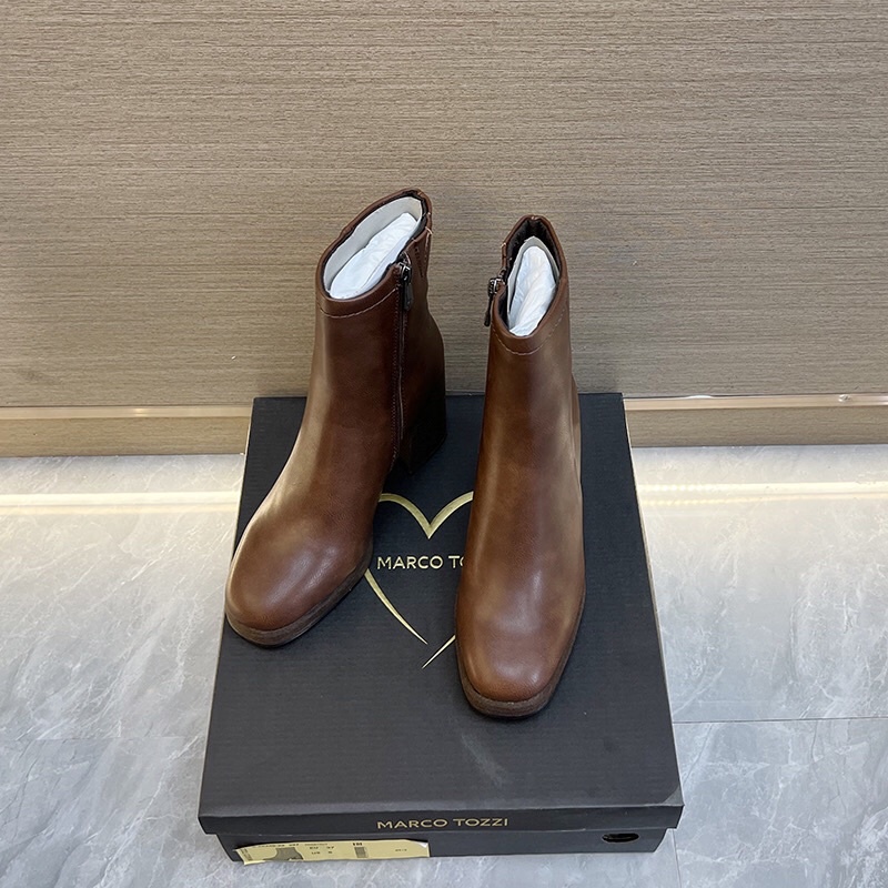BỐT DA MARCO TOZZI 8CM CHÍNH HÃNG! Boot xuất khẩu Italia! XỊN ĐẸP ÊM FULL BOX! CAM KẾT Y HÌNH