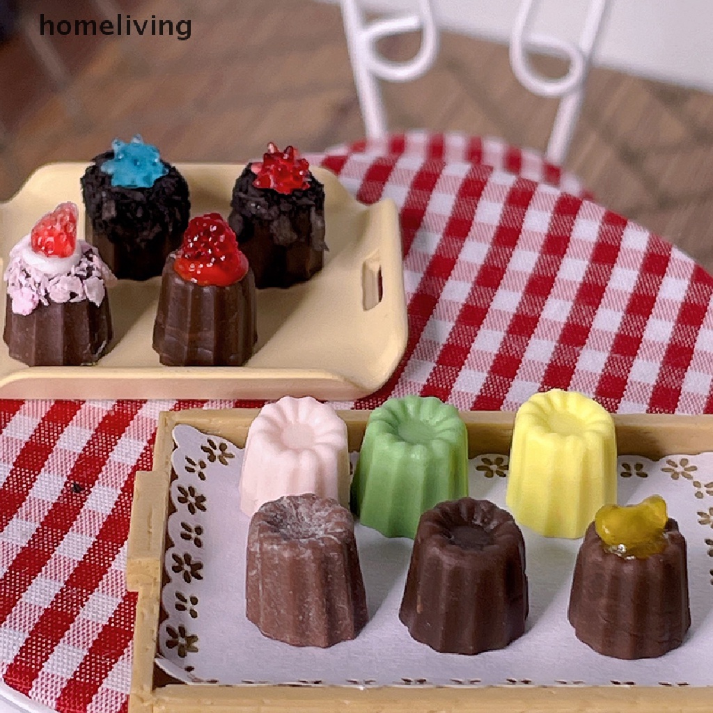 Set 2 Mô Hình Món Tráng Miệng Mini Tỉ Lệ 1: 12 Dùng Để Trang Trí Nhà Búp Bê