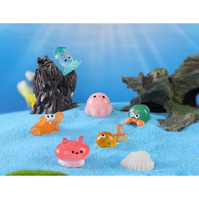 Mô hình các loài sinh vật biển trang trí terrairum, chậu cá thủy sinh