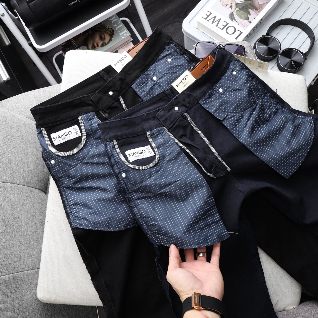 Quần Kaki Dài Giả Jean DÁNG SLIM FIT Chất Cotton Co Giãn Hàn Quốc Trẻ Trung, BigSize 100kg - location.menstore