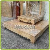 Bệ kê ban thần tài chân quỳ( khổ 70,80,90cm) mặt ván min chất lượng cao