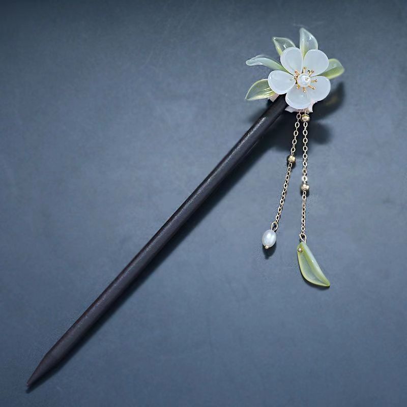 Trâm Cài Tóc Hình Nơ Màu Xanh Lá Phong Cách mori Cổ Điển