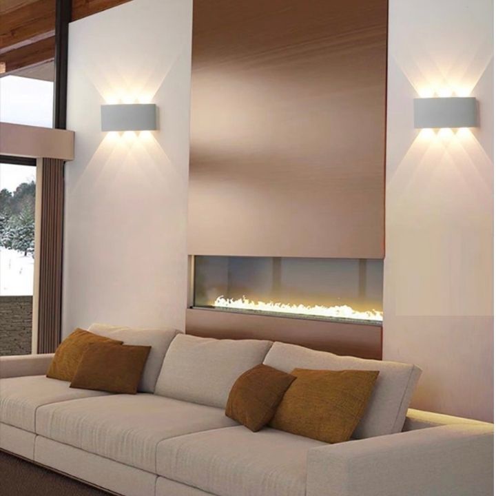 Đèn led hắt tường trang trí 2 đầu gắn tường kháng nước bảo hành 12 tháng