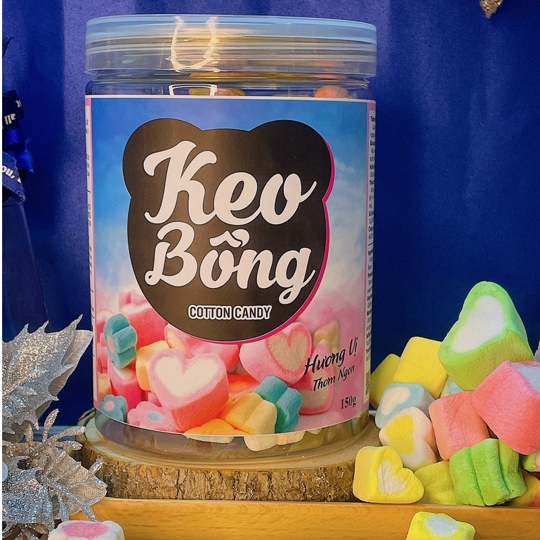 Kẹo Marshmallow 150g YOLO FOOD Kẹo Bông Gòn Xốp thơm dễ tan dùng làm kẹo trang trí bánh - MINI SIZE -