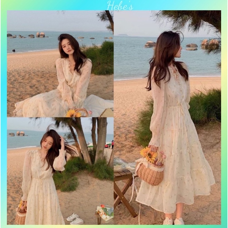 Đầm maxi hoa nhí tiểu thư thời trang nữ hebe's MSP Y61