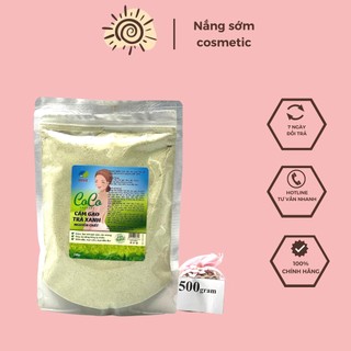 [ Gía sỉ_500GR] Bột cám gạo trà xanh,ủ trắng trà xanh,rửa mặt và tắm trắng body chính hãng mỹ phẩm thiên nhiên