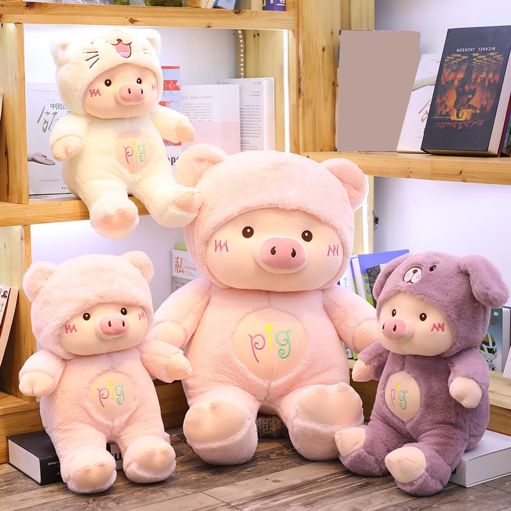 Đồ chơi nhồi bông Hình Chú Heo / Mèo / Gấu Vui Nhộn Sunshine123