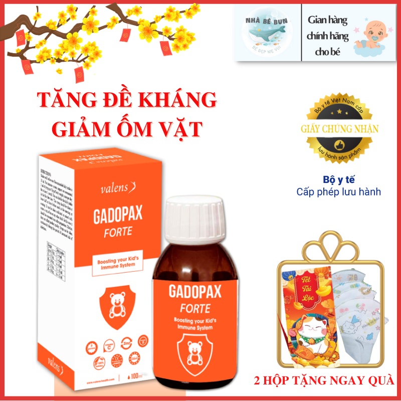 Gadopax Forte - Syrup Hỗ Trợ Tăng Đề Kháng, Giúp Giảm Ốm Vặt Cho Bé 100ml.