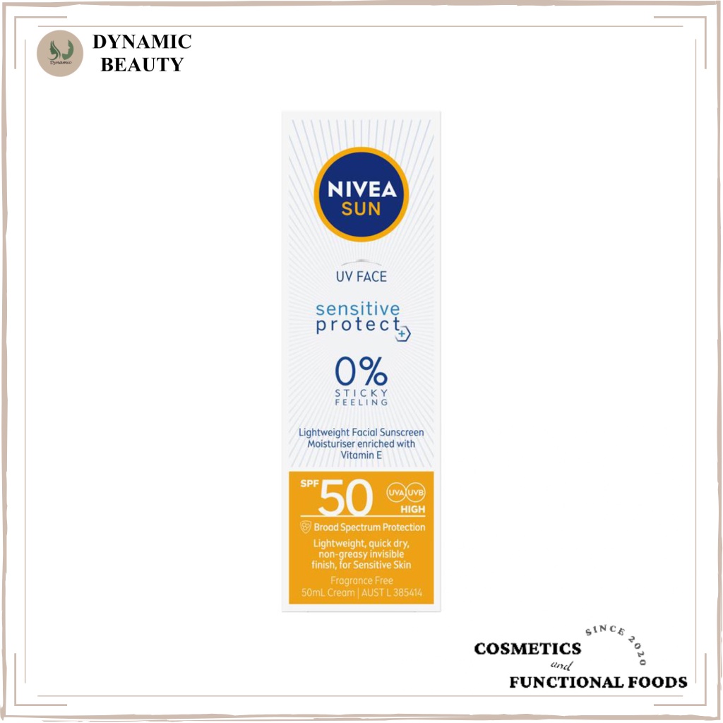 Kem chống nắng Nivea sun SPF 50 uv face sensitive 50ml dành cho da nhạy cảm