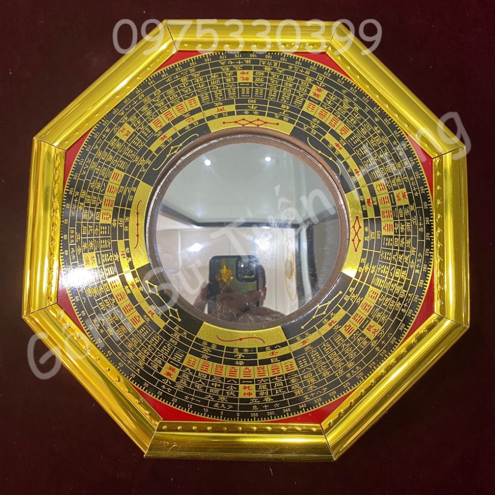 Gương Bát Quái, Gương là kinh cầu lồi kích thước 17cm