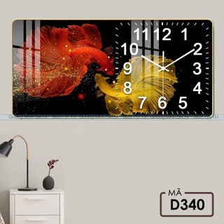 Tranh đồng hồ song ngư,vừa trang trí vừa xem giờ cực đẹp