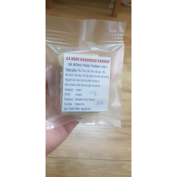 Xà bông BẠC Hansen Tinh bột Nghệ