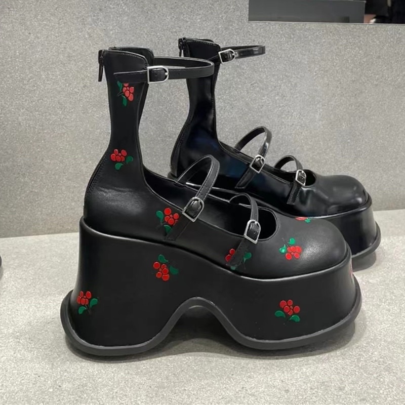 GIÀY L45 MARY JANE ĐẾ XUỒNG PHỐI DÂY CK ĐẾ CAO 10CMN