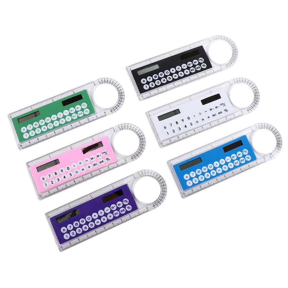 Thước Kẻ Mini Trong Suốt Sử Dụng Năng Lượng Mặt Trời Kèm Kính Lúp Tiện Dụng