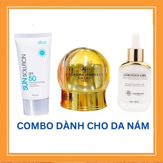 Combo dành cho da nám kem chống nắng,vua nám,serum sâm