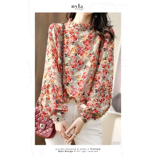 Áo voan hoa hồng thiết kế a339 by nyla