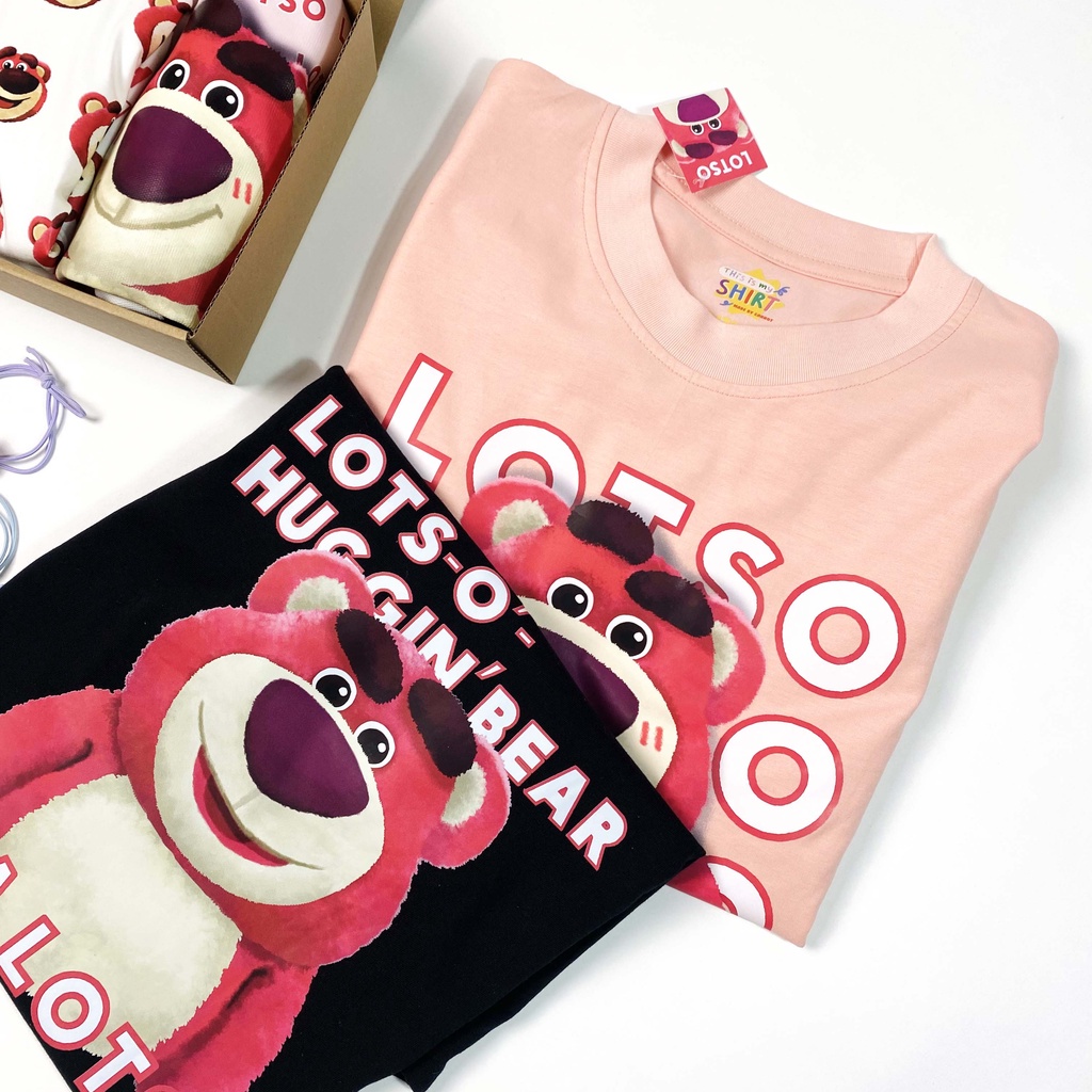 Áo thun LOTSO GẤU DÂU form rộng unisex nam nữ