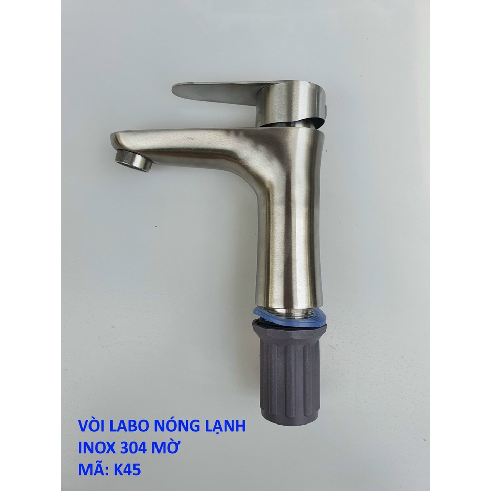 Vòi Lavabo Inox 304, Vòi rửa mặt lavabo nóng lạnh inox 304 cao cấp, Vòi lavabo ZC-3219