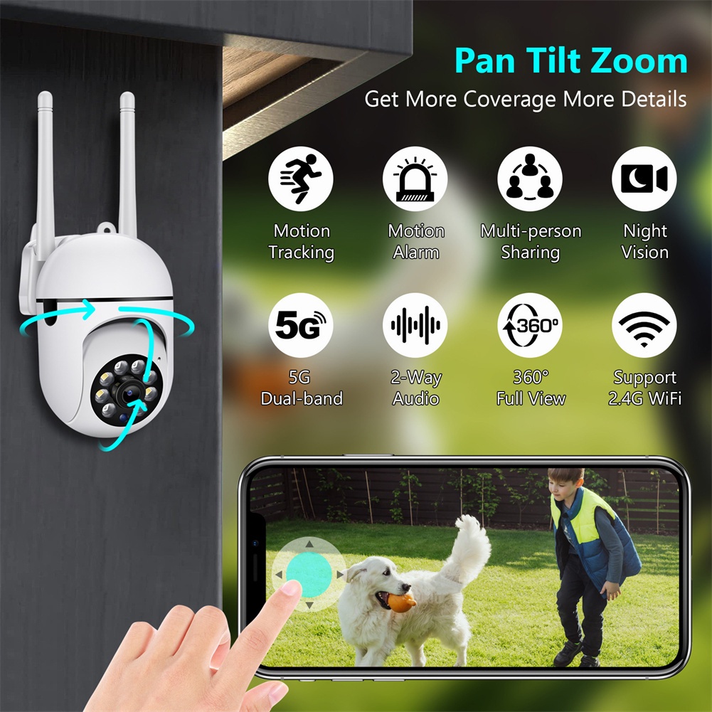 Camera an ninh ip ngoài trời 1080p camera an ninh wifi camera quan sát không dây camera an ninh wifi với