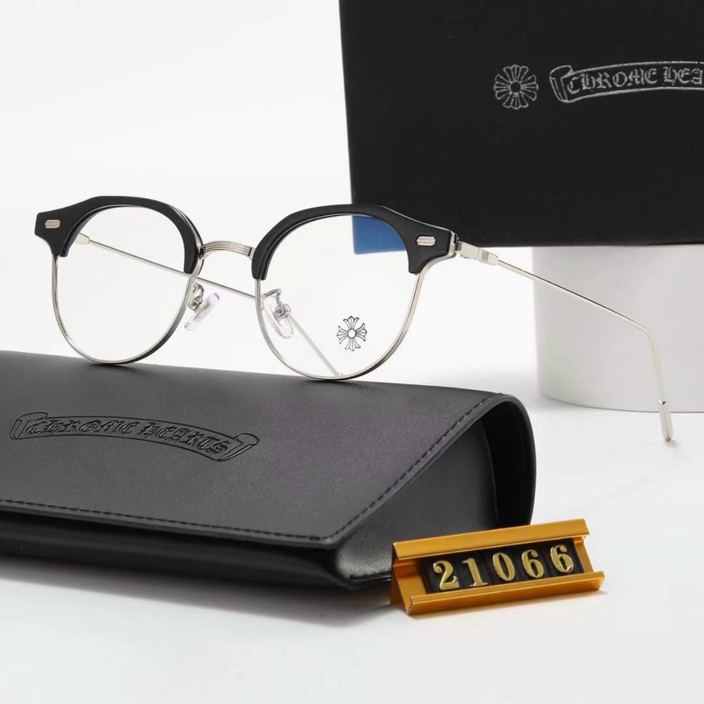 Gọng kính cận tròn Chrome hearts Cao cấp Titanium Bền đẹp nam nữ