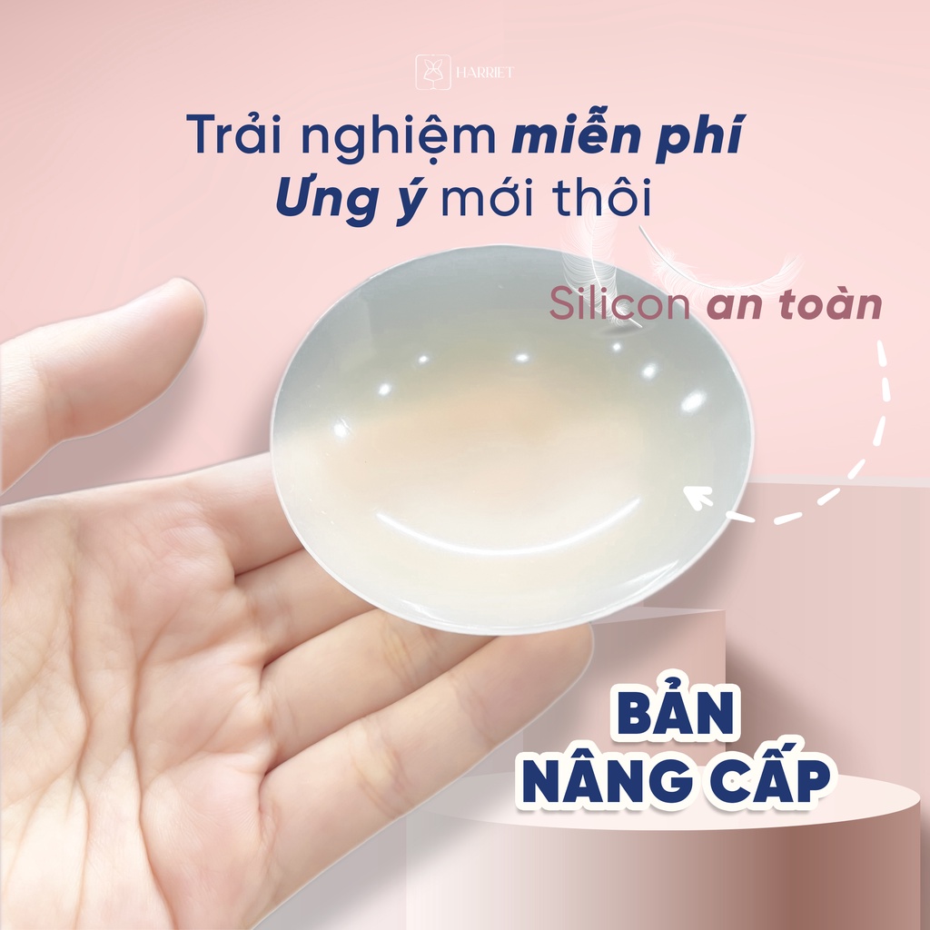 Miếng dán ngực từ tính bản nâng cấp không keo tệp màu da chính hãng Harriet [Vui lòng đọc kĩ mô tả]