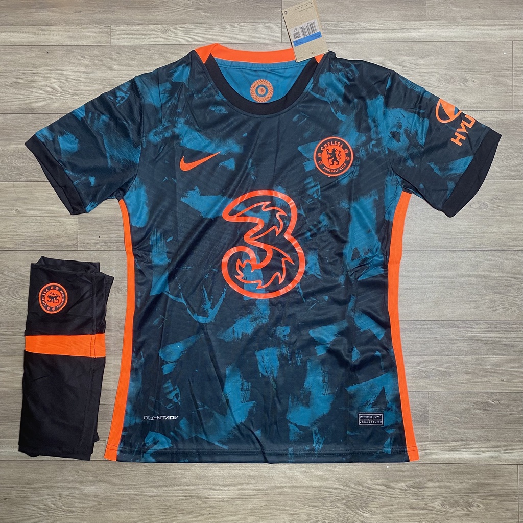 Bộ Quần Áo bóng đá/ Quần Áo Đá Banh CLB Chelsea 22/23 - Vải Polyeste Gai Thái Chuẩn thi đấu
