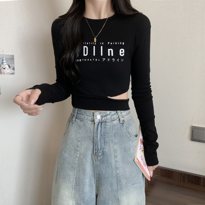 Áo croptop SUXI tay dài dáng ôm phong cách quyến rũ thời trang cho nữ