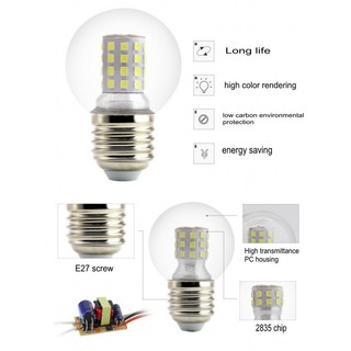 Bóng Đèn LED Đuôi E27 / E14 G45 Kiểu Dáng Cổ Điển