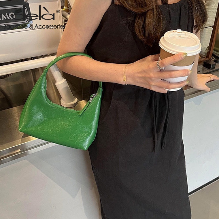 Dela Túi Xách mini Đeo Dưới Cánh Tay Chất Liệu Da Bò Cao Cấp Cho Nữ