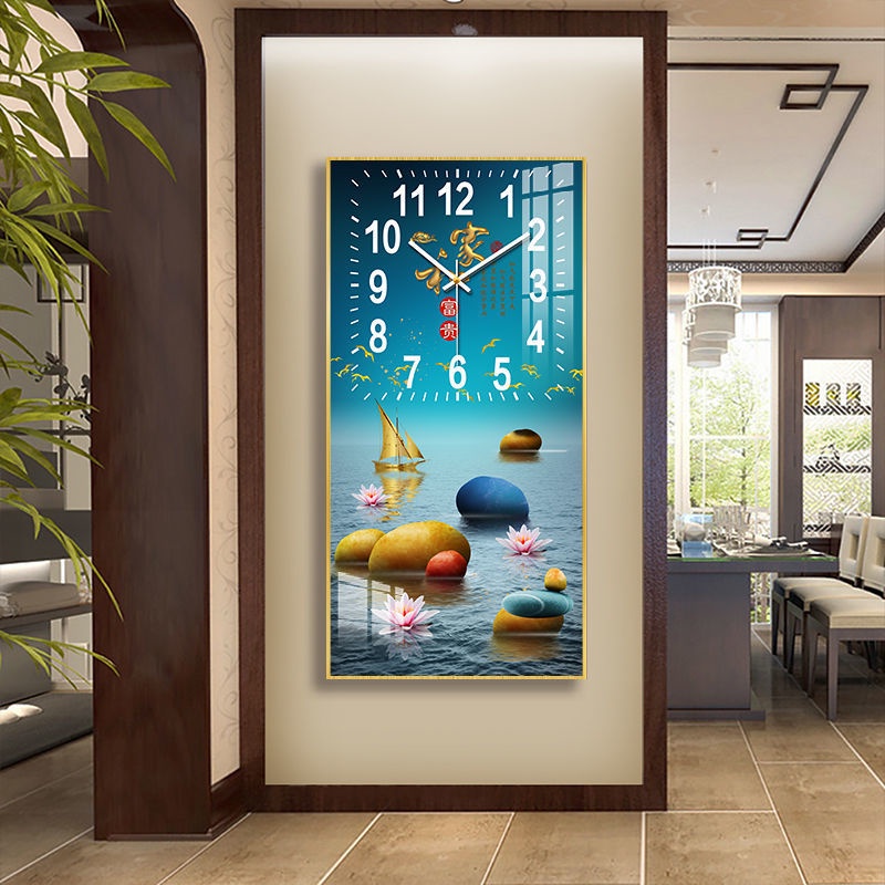 Tranh Treo Tường Đồng Hồ Tráng Gương 5D Hươu Tài Lộc , trang Trí Phòng Khách/ Decor Phòng Làm Việc/ Phòng Ngủ