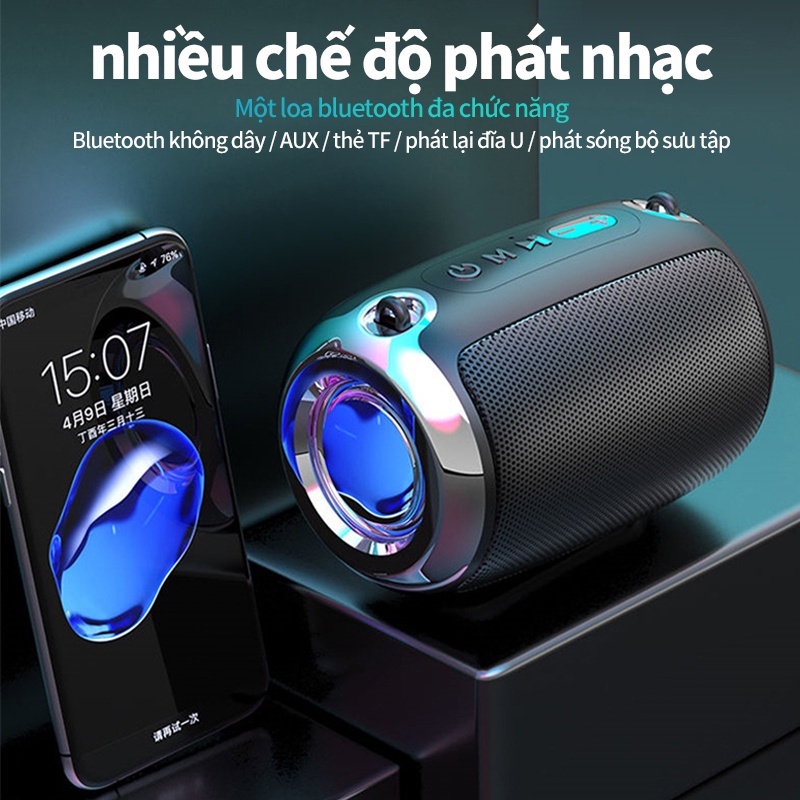 Loa Bluetooth S1 Max Bản Có Đèn Led RGB Âm Bass Mạnh Mẽ Pin Trâu 3000mAh - Bảo Hành 12 Tháng