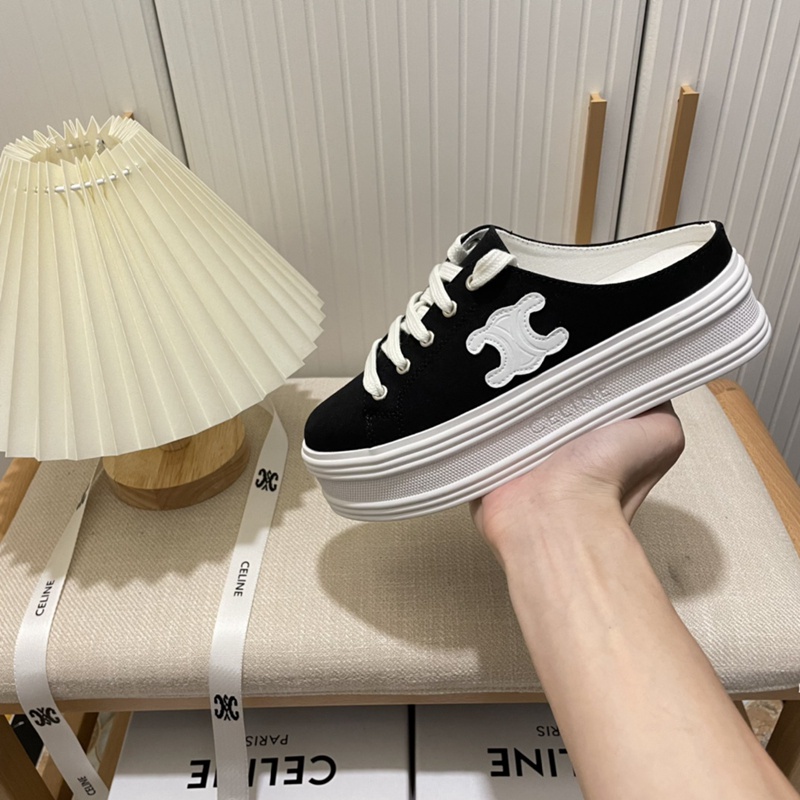 %CelineGiàyLườiDaChốngThấmNướcThờiTrangChoNữ4.5cm