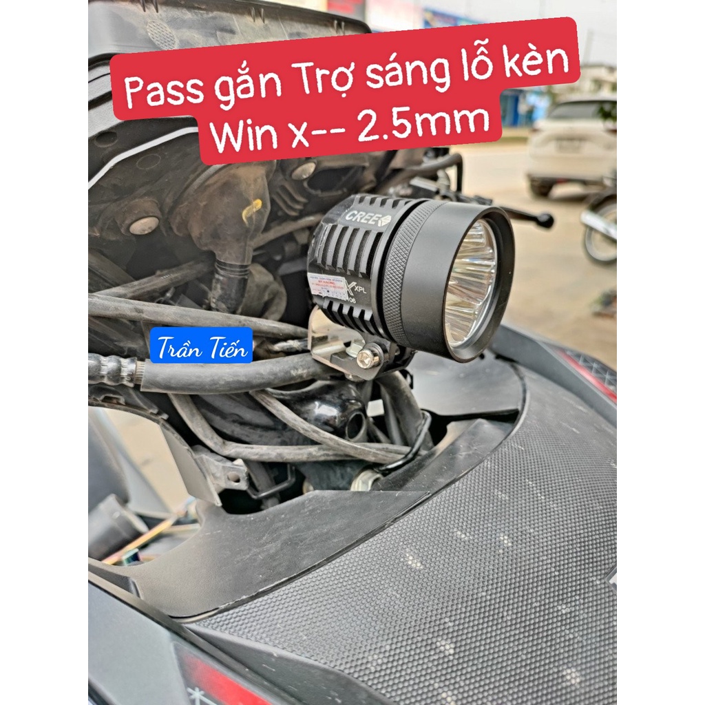 Pát gắn trợ sáng lỗ còi Win.x Thép Dày 2.5mm +Dây Nối Kèn Xe Máy