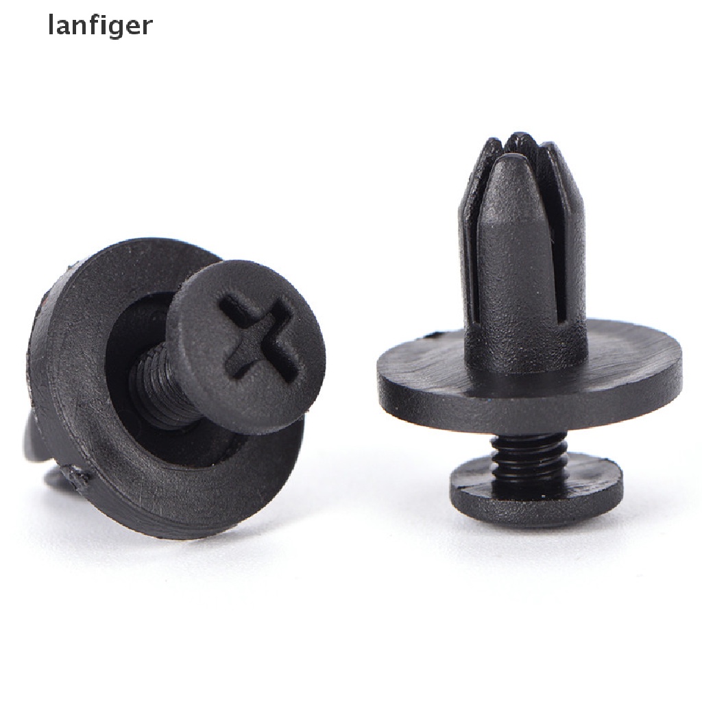 FENDER Set 50 Đinh Tán Nhựa Màu Đen 6Mm Chuyên Dụng Cho Xe Hơi